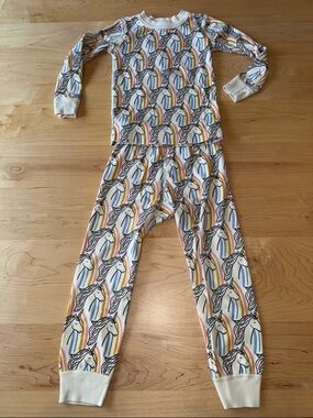 Hanna Andersson Rainbow Unicorn Organic Long John Pajamas 4